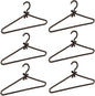 6-Piece Pearl Clothes Hanger Set Wedding Hanger Bridal Bridesmaid Hangers for Wedding Dress Standard Pearl Hangers (Black, 6)