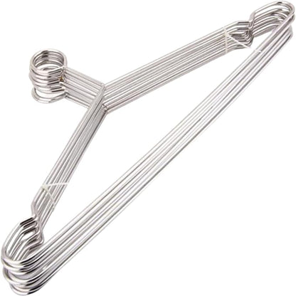 10 pcs Stainless Steel Security Clothes Hangers Metal Anti Theft Suit Hanger Hotel Style Ring Lock Closed Loop Coat Hangers for Hotels, Retail and RVs