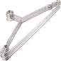 10 pcs Stainless Steel Security Clothes Hangers Metal Anti Theft Suit Hanger Hotel Style Ring Lock Closed Loop Coat Hangers for Hotels, Retail and RVs