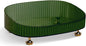 Clear Acrylic Perfume Tray, Round Makeup Bathroom Trays for Counter, Decorative Vanity Trays for Bathroom Countertop for Dresser Tops - Green
