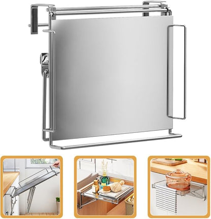 VOSAREA Cabinet Door Organizer Foldable Shelf for Kitchen Spice Storage Easy to Install over The Cabinet Hanging Shelf for Efficient Space Saving and Daily Use Essentials
