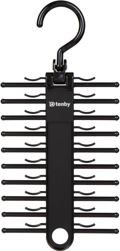 2-Pack Black Tie Rack, Organizer, Hanger, Holder - Affordable Ti.