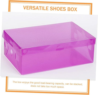 Ciieeo 7pcs Cardboard Shoe Boxes Lids Storage Boxes for Organizing Shoes Plastic Storage Foldable Stackable Household