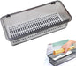 Flatware Tray with Lid and Drainer,Silverware Tray Kitchen Dinnerware Holder and Utensil Storage Container for Flatware and Silverware (Grey)
