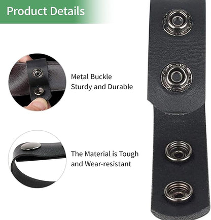 TUYOHW 4Pcs Duty Belt Keepers with Double Snaps for 2.7" Wide Belt Retainer Law Enforcement Police Security Leather Utility Tactical Belt Accessories