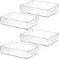 ShelfShaper Large Clear Plastic Storage Bins, Pantry Organizers and Storage Containers Fridge Organizer Bins for Organizing Home Kitchen Under Sink Bathroom Refrigerator Freezer Laundry Room
