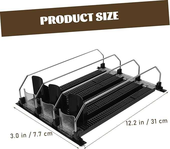 Drink Organizer for Fridge Pusher Glide Can Dispenser for Refrigerator Automatic Drink Dispenser 300-310mm Bottle Organizer