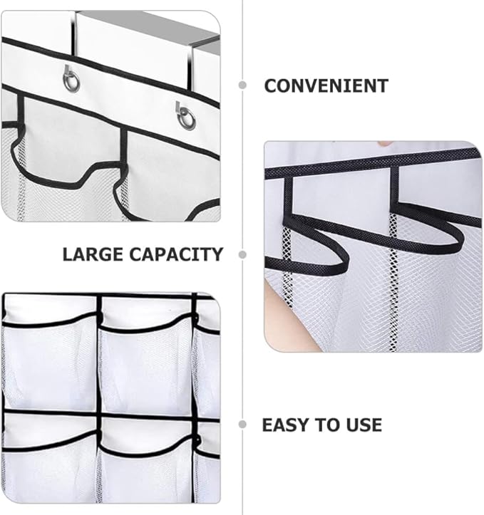 Cabilock 1set over Door Hanging Organizer Mesh Storage Bag for Shoes Medicine Glasses and More Non-woven Efficient Wall for Bedroom Bathroom and Pantry