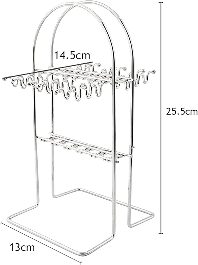 24piece Silverware Set with Hanging Holder, Stainless Steel Tableware Set With Cutlery Storage Rack, Decent Gift Box For Housewarming, Party, Dining - Brown Silver, set of 6