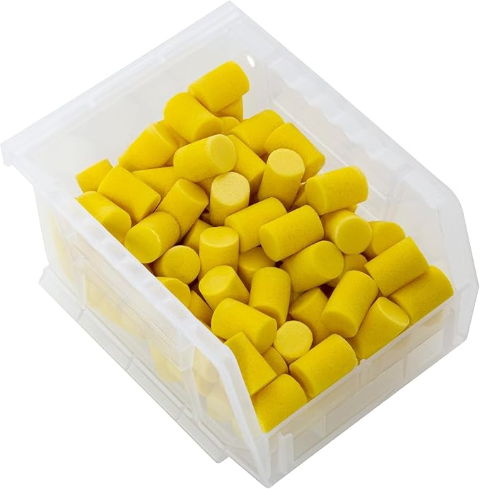 Akro-Mils 30210 AkroBins Plastic Storage Bins,Space-Saving Stackable Bins for Garage,Pantry,Craft Organization,5-Inch x 4-Inch x 3-Inch,Clear,(Pack of 24)