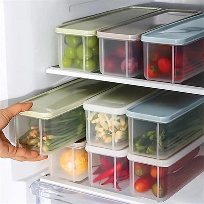 Minimalist Rectangular Pasta Storage Container, Light Blue, 11.4x2.55x3.14 inches, Airtight, Shatterproof, Dishwasher Safe