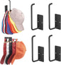 Hat Racks for Baseball Caps 4 Pack, Stainless Steel Adhesive Hat Hanger Hooks Holder for Wall, Multi-Purpose Strong Hook Organizer Can Hold More Than 40 Hats for Door/Closet