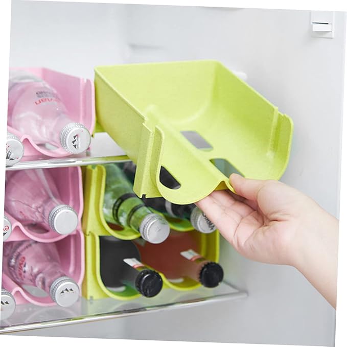 Refrigerator Organizer Bins Drink Storage Box Soda Holder Stackable Crisper