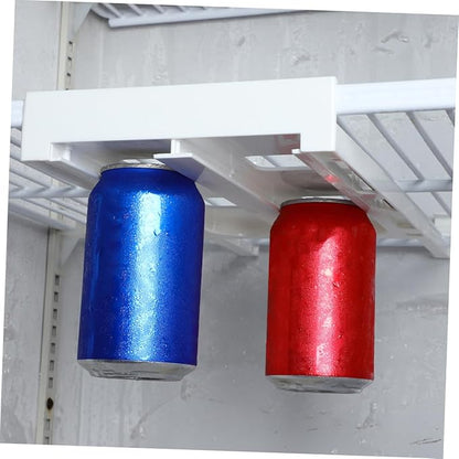 2pcs Hanging Can Organizer for Diameter Cans Dual Row Storage Rack for Fridge Pantry and Kitchen Cabinets Space-saving Drink Holder Hips Material
