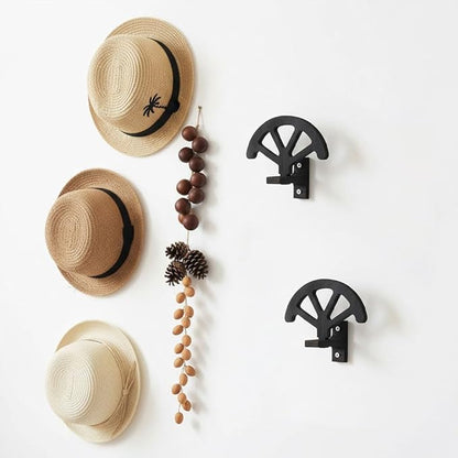 2 PCS Cowboy Hat Rack Holder, 3-Speed Adjustable Western Hat-Display,Wooden Cowboy Hat-Wall Mount Stand for Wall Can Keeps Original Shape of Hats,for Storage Fedoras Hats