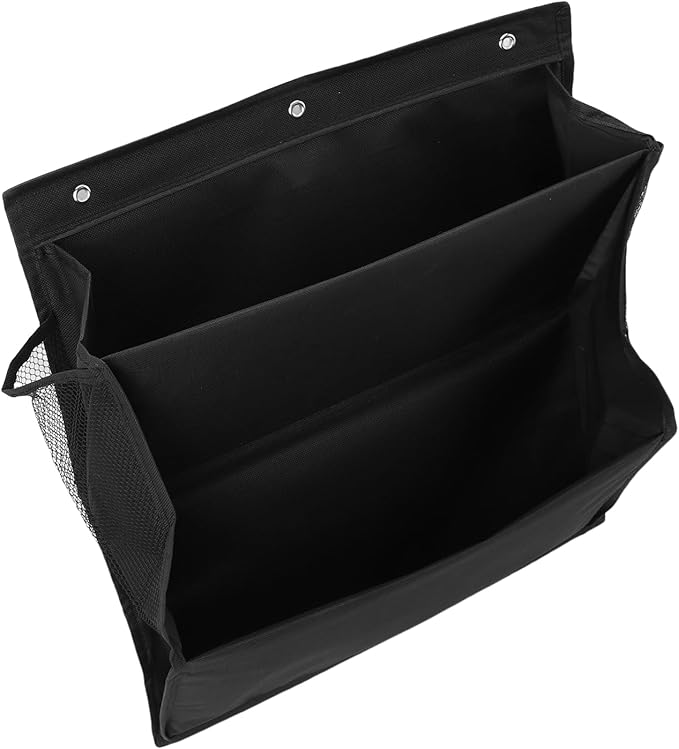 LiebeWH 2 Tier Hanging Shoe Rack Door Mounted, Thickened Oxford Cloth Shoe Organizer with Ventilation Holes, Space Saving Storage for RV Camping Dorms Moving (Black)
