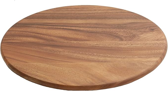 Woodard & Charles Round Lazy Susan Turntable with Stainless Steel Ball Bearing Mechanism (Brown)