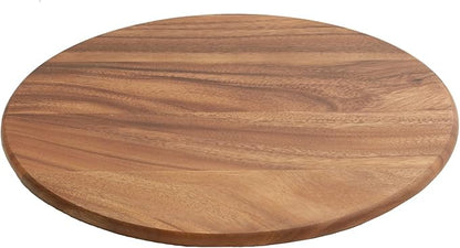 Woodard & Charles Round Lazy Susan Turntable with Stainless Steel Ball Bearing Mechanism (Brown)