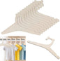 10Pcs Wooden Baby Hangers, Handcrafted Baby Clothes Hanger, Non Slip Coat Hangers for Newborn Shower Nursery and Closet Storage for Coats Pants and Jackets