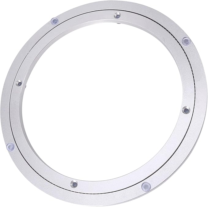 10“ Lazy Susan Turntable 110 LBS, Heavy Duty Aluminium Alloy Table Bearing Swivel Plate Hardware for Dining-Table