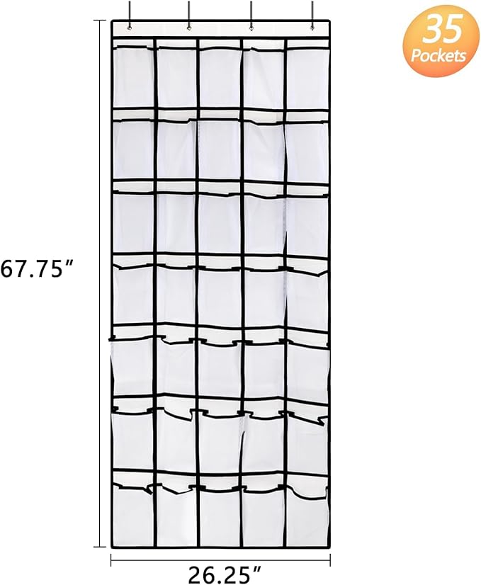 GOMAJI 35 Pockets Over the Door Shoe Organizer