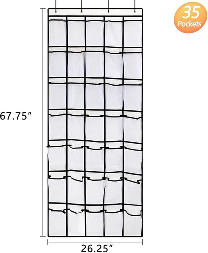 GOMAJI 35 Pockets Over the Door Shoe Organizer