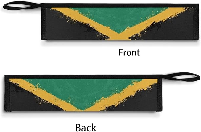 COEQINE Jamaica Flag Themes Travel Silverware Case Cutlery Pouch Chopsticks Pouch Lightweight Portable Travel Accessories Tableware Carry Bag For Party Camp