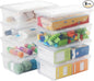 8 Packs 6 Quart Latching Storage Box,Shoe Boxes Clear Plastic Stackable Storage Bins With Lids Stackable Storage Containers Plastic Shoe Boxes With Lids (Clear, 8 Pack)