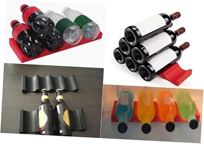 PRETYZOOM Bottle Organizer for Cabinet Fridge Storage Rack Beverage Storage Shelfs Beer Wine Rack