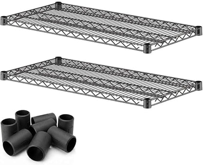 2 Pack Black Additional Wire Shelf for 18" x 36" Shelving Units, Replacement Shelves for Wire Rack