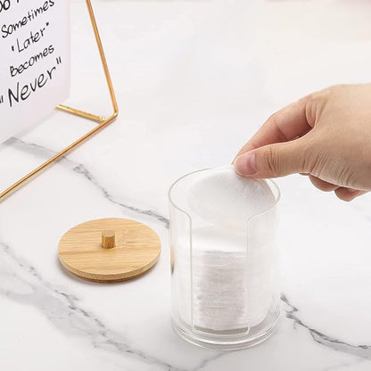 Cotton Pad Holder Cotton Round Holder Dispenser, Makeup Pad Organizer for Bathroom & Travel