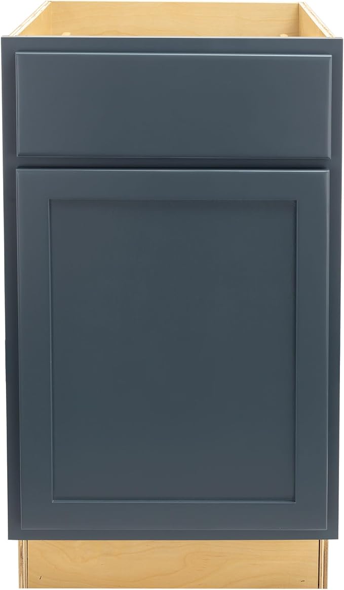 Quicklock RTA (Ready-to-Assemble) | Base Kitchen Cabinets - Shaker Style | Made in America (Needlepoint Navy, 21" Wx34.5 Hx24 D Base)