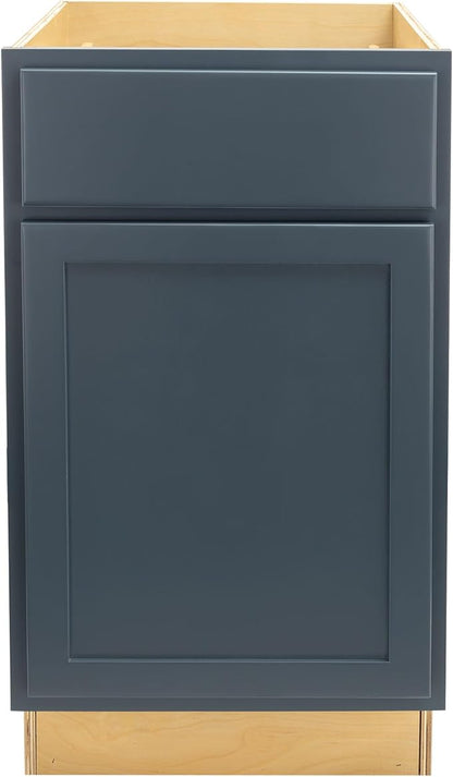 Quicklock RTA (Ready-to-Assemble) | Base Kitchen Cabinets - Shaker Style | Made in America (Needlepoint Navy, 21" Wx34.5 Hx24 D Base)