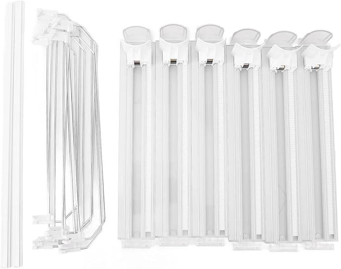 Drink for Fridge Slide Rail Can Dispenser Holds 6 Rows of Soda Beer Beverages Easy Loading System with Dampener Glide for Stable Push No Tools Assembly