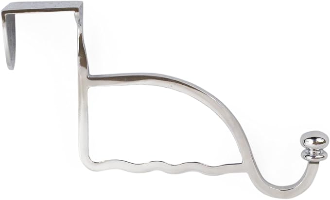 Boottique Over The Door Boot Storage System with 3 Boot Hangers, Closet Valet (Silver)