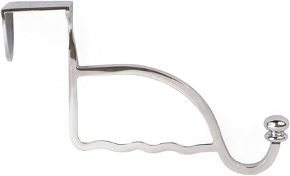 Boottique Over The Door Boot Storage System with 3 Boot Hangers, Closet Valet (Silver)