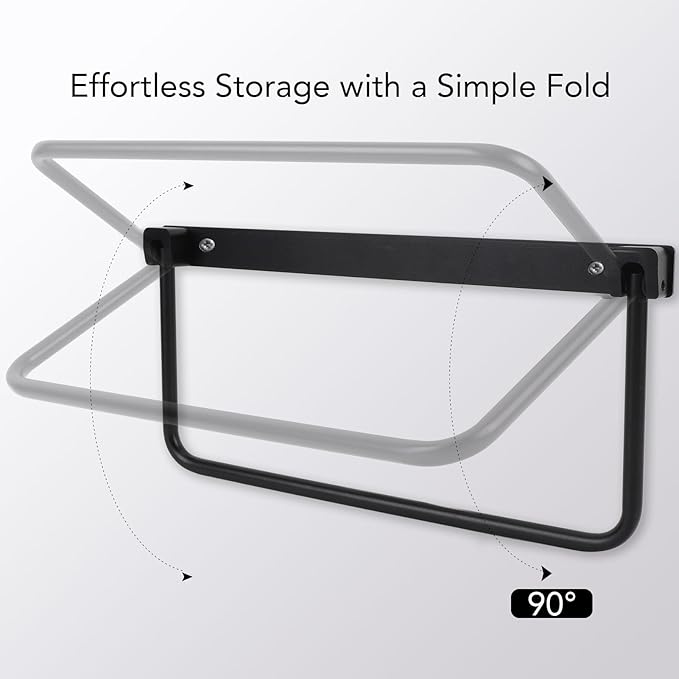 Cyrank Wall Mounted Shoe Storage Rack, Foldable RV Shoe Rack Space Saving Hanging Organizer Aluminum Alloy in Camping RV Travel (Black)