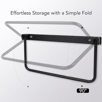 Cyrank Wall Mounted Shoe Storage Rack, Foldable RV Shoe Rack Space Saving Hanging Organizer Aluminum Alloy in Camping RV Travel (Black)