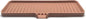 Silicone Soap Dish Tray and Sponge Holder with Drain Chute, Rectangular, Kitchen and Bathroom Sink Organizer (Mocha, 12"x4")