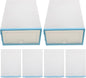 6pcs Stackable Thickened Plastic Shoe Boxes with Blue Frame Shoe Storage Containers for Women’s Closet Organization and Storage