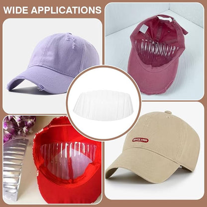 FINGERINSPIRE 24 Pcs Hat Support Pad Holder Plastic Half Hat Stay Baseball Cap Hat Shaper