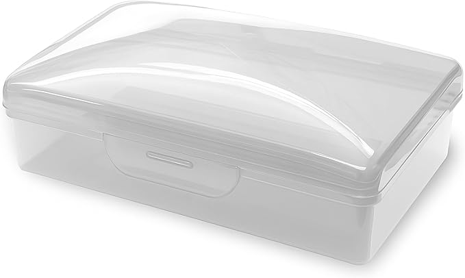 American Comb Travel Soap Box with lid - Clear White - Perfect for Traveling, Gym, or Storage. Made in The USA.