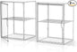 Acrylic Clear Display Case, Stackable Plastic Storage Bins with Shelf, Figure Figurine Hobby Display Case with Magnetic Lid, Large Acrylic Display Box for Collectibles, Figures, 2 Pack