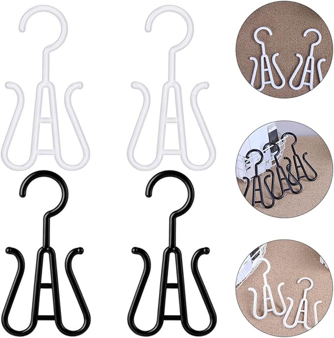 Happyyami 12pcs Thickened Plastic Shoe Display Hooks Sturdy Shoes Organizer for Install Hanging Hooks