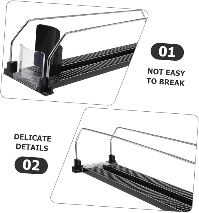 2pcs Plastic Steel Roller Beverage Propeller Drink Dispenser for Parties Soda Can Organizer Drink Pusher for Refrigerator