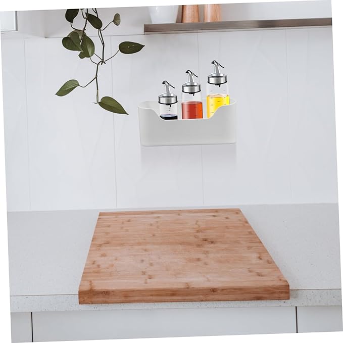 Cabilock 2pcs Adhesive Cabinet Door Organizer Wall-mounted Makeup Storage Box under Cabinet Organizer for Kitchen Accessories