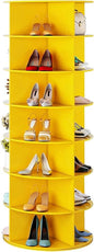 7 Tier Rotating Shoe Rack Tower, Easily Assembled Lazy Susan Shoe Organizer, 360° Spinning Shoe Rack Circular Storage, Multi-Purpose Rotating Storage Tower