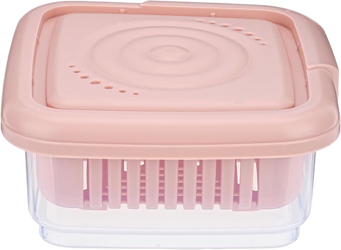 Soap Dish, Square Soap Travel Case with Drainage Layer, Leak-Proof Soap Container for Gym, Bathroom, Traveling, Camping, Soap Bar Shampoo Holder for Shower (Pink)