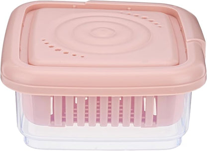 Soap Dish, Square Soap Travel Case with Drainage Layer, Leak-Proof Soap Container for Gym, Bathroom, Traveling, Camping, Soap Bar Shampoo Holder for Shower (Pink)