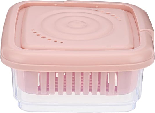 Soap Dish, Square Soap Travel Case with Drainage Layer, Leak-Proof Soap Container for Gym, Bathroom, Traveling, Camping, Soap Bar Shampoo Holder for Shower (Pink)